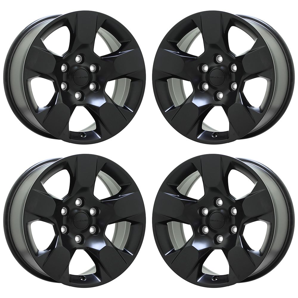 18" Dodge Ram 1500 Satin Black wheels rims Factory OEM set 2669 EXCHANGE